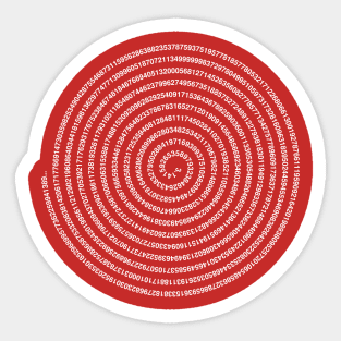 DIGITS OF PI Sticker